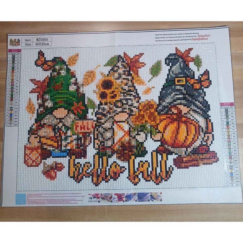 Finished 5D Diamond Art Painting Wall Art - Fall Themed Diamond Art Painting‎